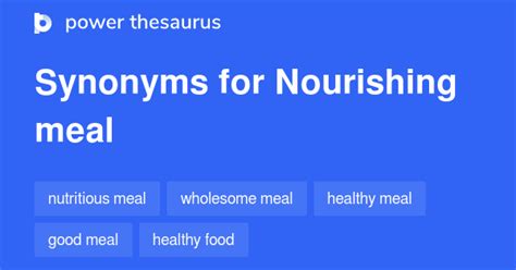 Question 1 - Score 0 5. . Thesaurus nourishing